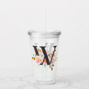 Letter W Acrylic Tumbler
