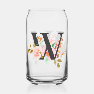 Letter W Can Glass