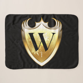 Letter W Capital Alphabet Sherpa Blanket