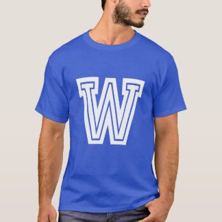 letter W college font school T-Shirt