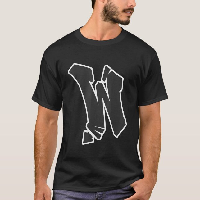 Letter W Graffiti T-Shirt (Front)
