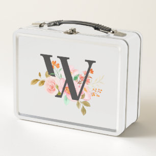 Letter W Metal Lunch Box