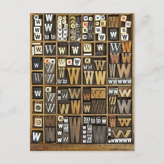 Letter W Postcard (Front)