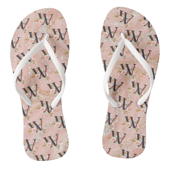 Letter W Thongs (Footbed)