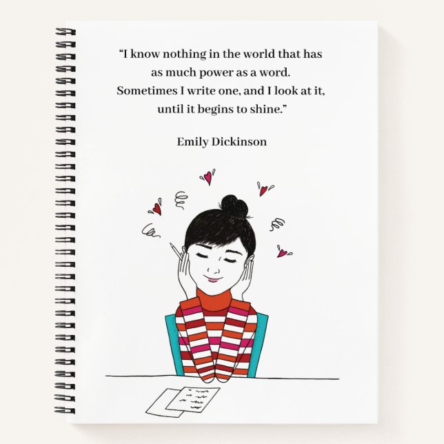 Letter writer 1_Emily Dickinson quote 2 Notebook (Front)