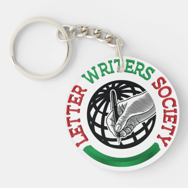 Letter Writers Society Acrylic Keychain (Front)