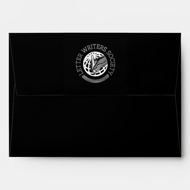 Letter Writers Society Black Envelope (Back (Top Flap))