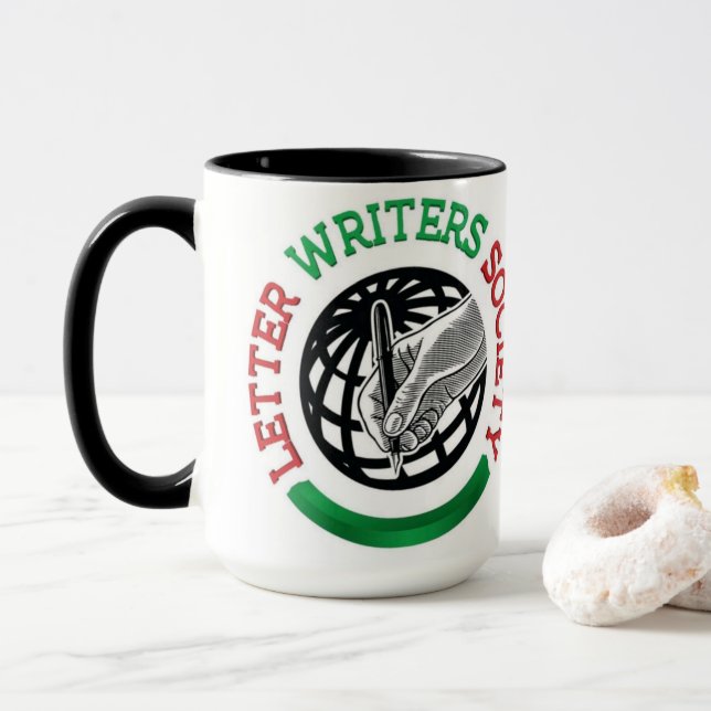 Letter Writers Society Coffee / Tea Mug (With Donut)