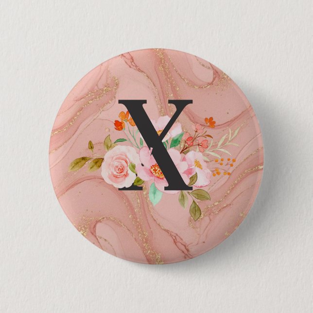 Letter X 6 Cm Round Badge (Front)