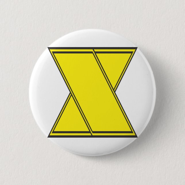 letter x 6 cm round badge (Front)