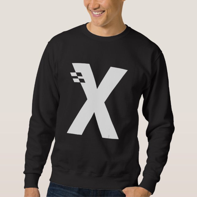 Letter X Alphabet Initial Monogram Sweatshirt (Front)