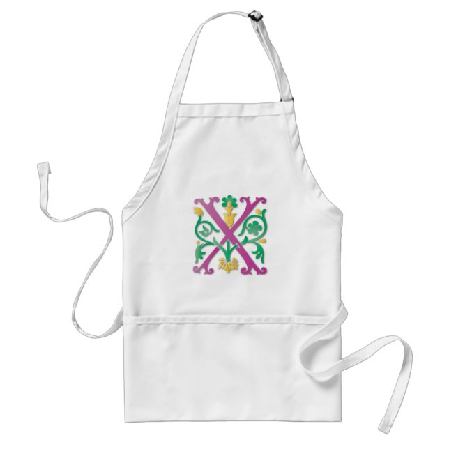 Letter X Monogram Standard Apron (Front)