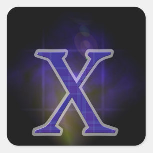 Letter X Square Sticker