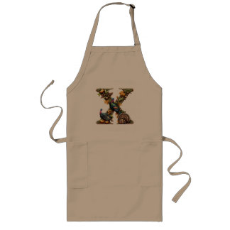 Letter X Thanksgiving turkey style Long Apron