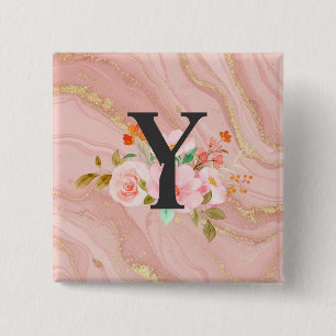 Letter Y 15 Cm Square Badge