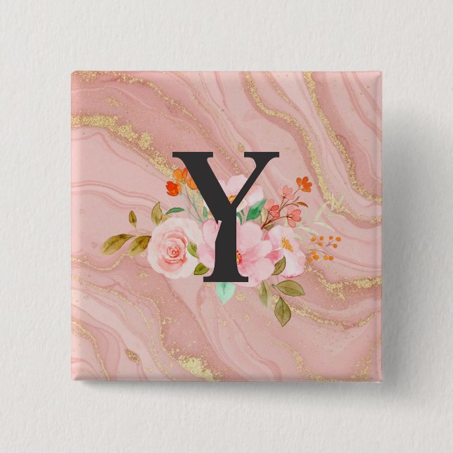 Letter Y 15 Cm Square Badge (Front)