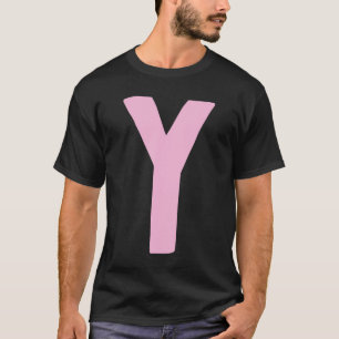 Letter Y big and bold in pink T-Shirt