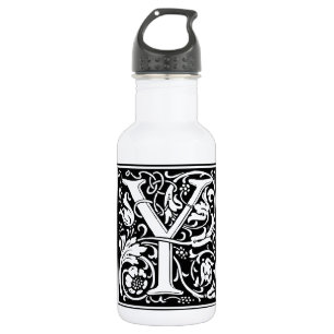 Letter Y Mediaeval Monogram Art Nouveau 532 Ml Water Bottle
