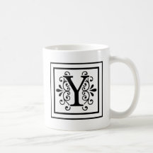 Letter Y Monogram Coffee Mug