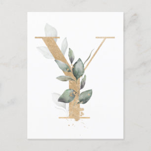 Letter Y Monogram Postcard