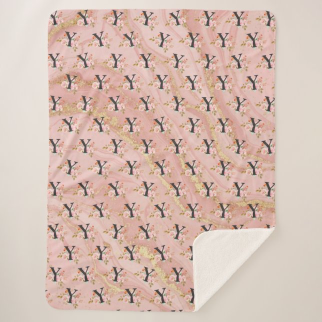 Letter Y Sherpa Blanket (Front)