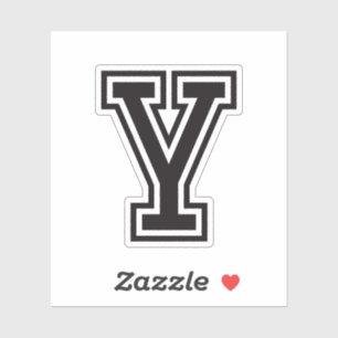 Letter Y sporty college font alphabet