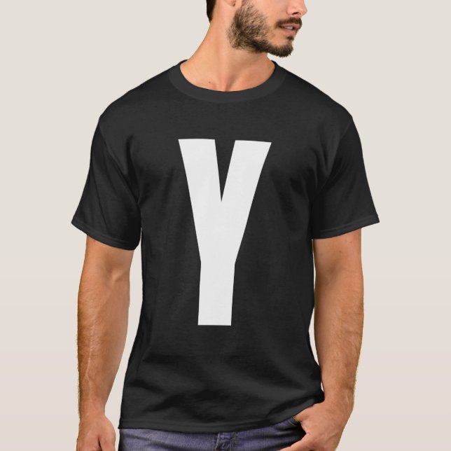 Letter Y Y Upper Case Alphabet Halloween T-Shirt (Front)