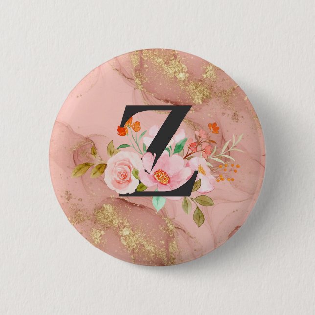 Letter Z 6 Cm Round Badge (Front)