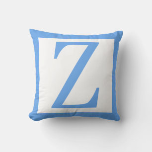 Letter Z Baby Blue Border Cushion