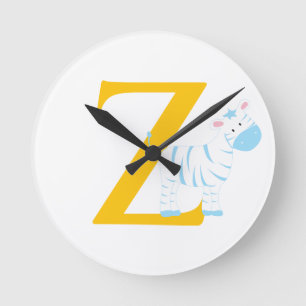 Letter Z Initial Clock