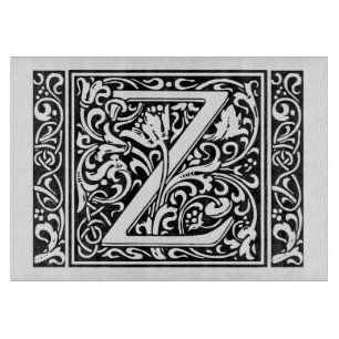 Letter Z Mediaeval Monogram Art Nouveau Cutting Board