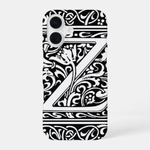 Letter Z Mediaeval Monogram Art Nouveau iPhone 16 Case