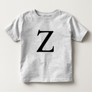 Letter Z monogrammed black inital t shirt