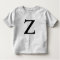 Letter Z monogrammed black inital t shirt