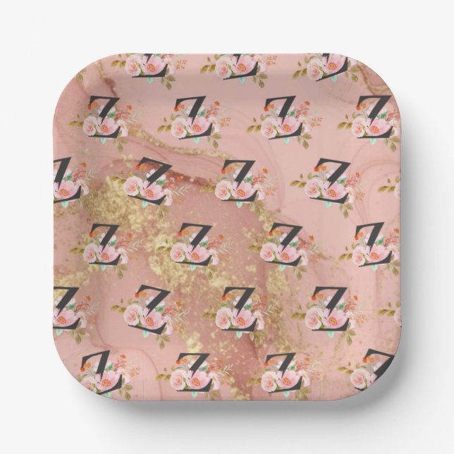 Letter Z Paper Plate (Front)