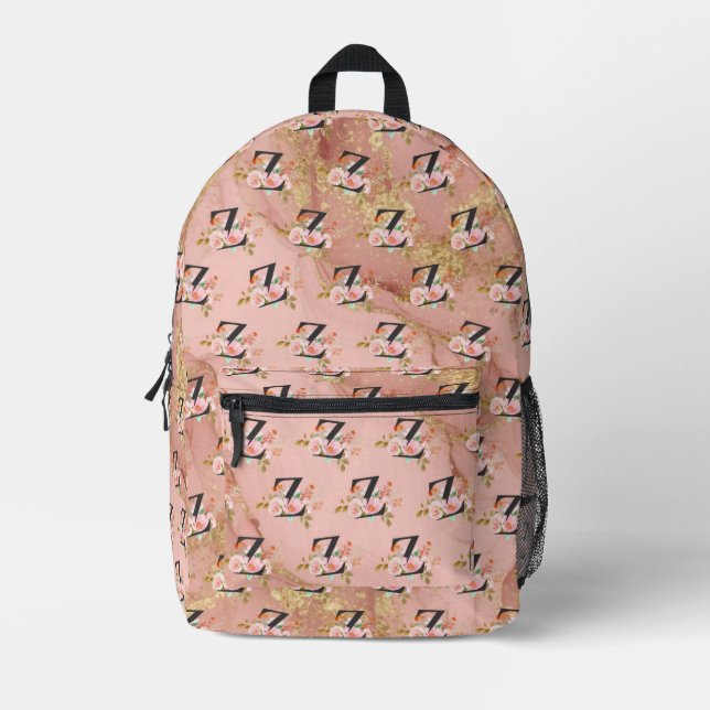 Letter Z Printed Backpack (Front)