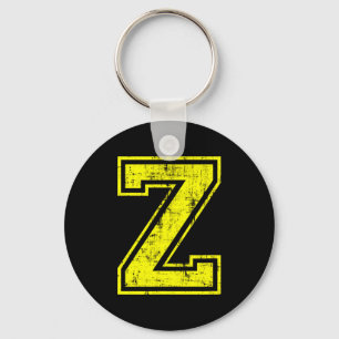 Letter Z Uppercase Alphabet Classic Illustration Key Ring