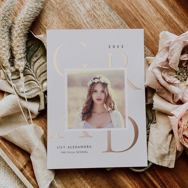 Letterboxed Foil | Photo Graduation Announcement (Creator Uploaded)