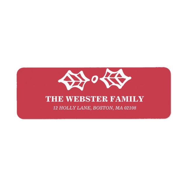 Lettered Christmas Collection Return Address Label (Front)