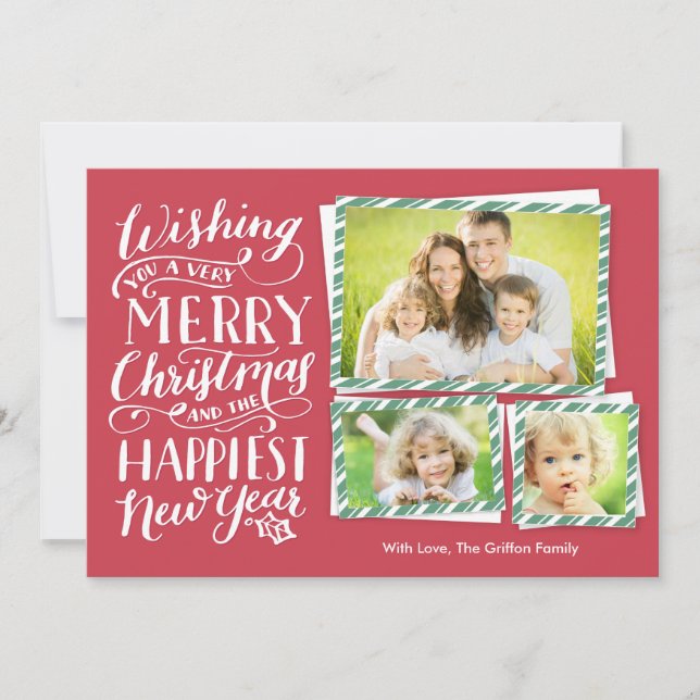 Lettered Christmas Holiday Card (Front)
