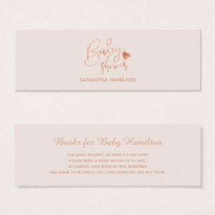 Lettered Rose Gold Foil  Baby Shower Book Request