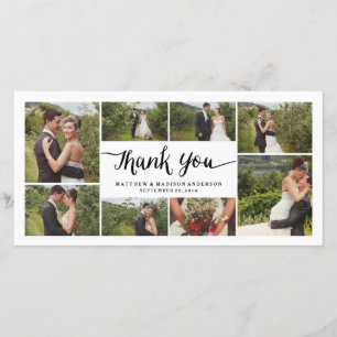 Lettered   Wedding Thank You Photo Card