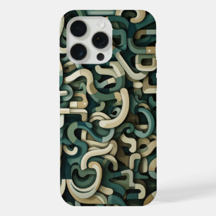 Letterforms broken and layered iPhone 15 pro max case