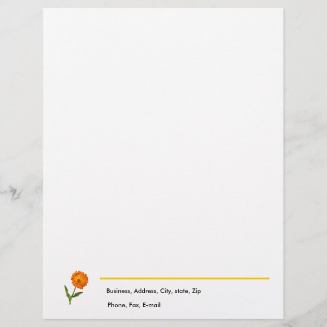 Letterhead - Calendula (Front)