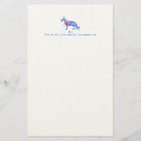 Letterhead Cool Watercolor German Shepherd Dog
