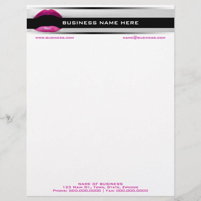 Letterhead For Cosmetologists (Front)