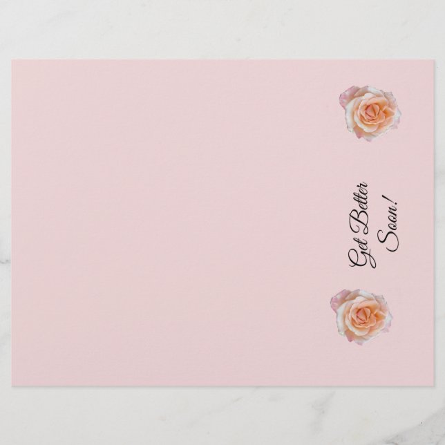 Letterhead Get Better Soon Pink Paper  (Front)