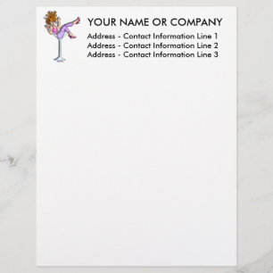 Letterhead - Girl in a Martini Glass, Lil' Red