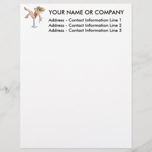Letterhead - Girl in a Martini Glass, Olivia