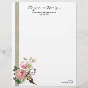 Letterhead Monogram Rose C